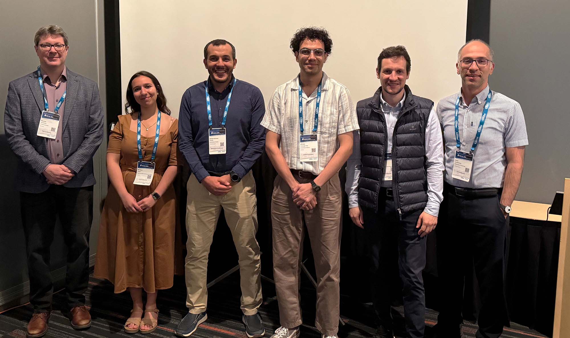 From left to right: Prof. Eduard Jorswieck, Meriem Ghali, Abderrahmen Trichili, Alireza Vosoughi Rad, Dr. Ilias Gravalos, Dr. Iman Tavakkolnia 