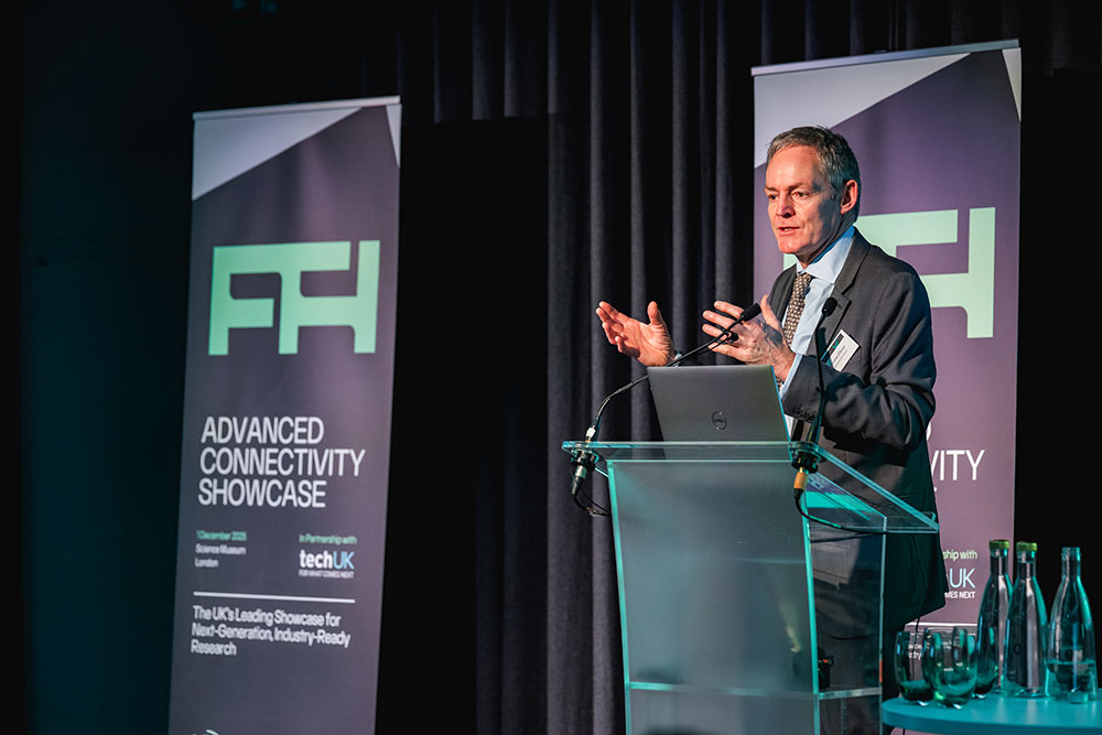 Professor Dominic O'Brien HASC Director Delivers Opening Talk Advanced Connectivity Showcase